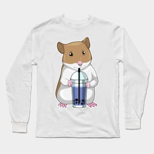 Hamster Boba tea Long Sleeve T-Shirt